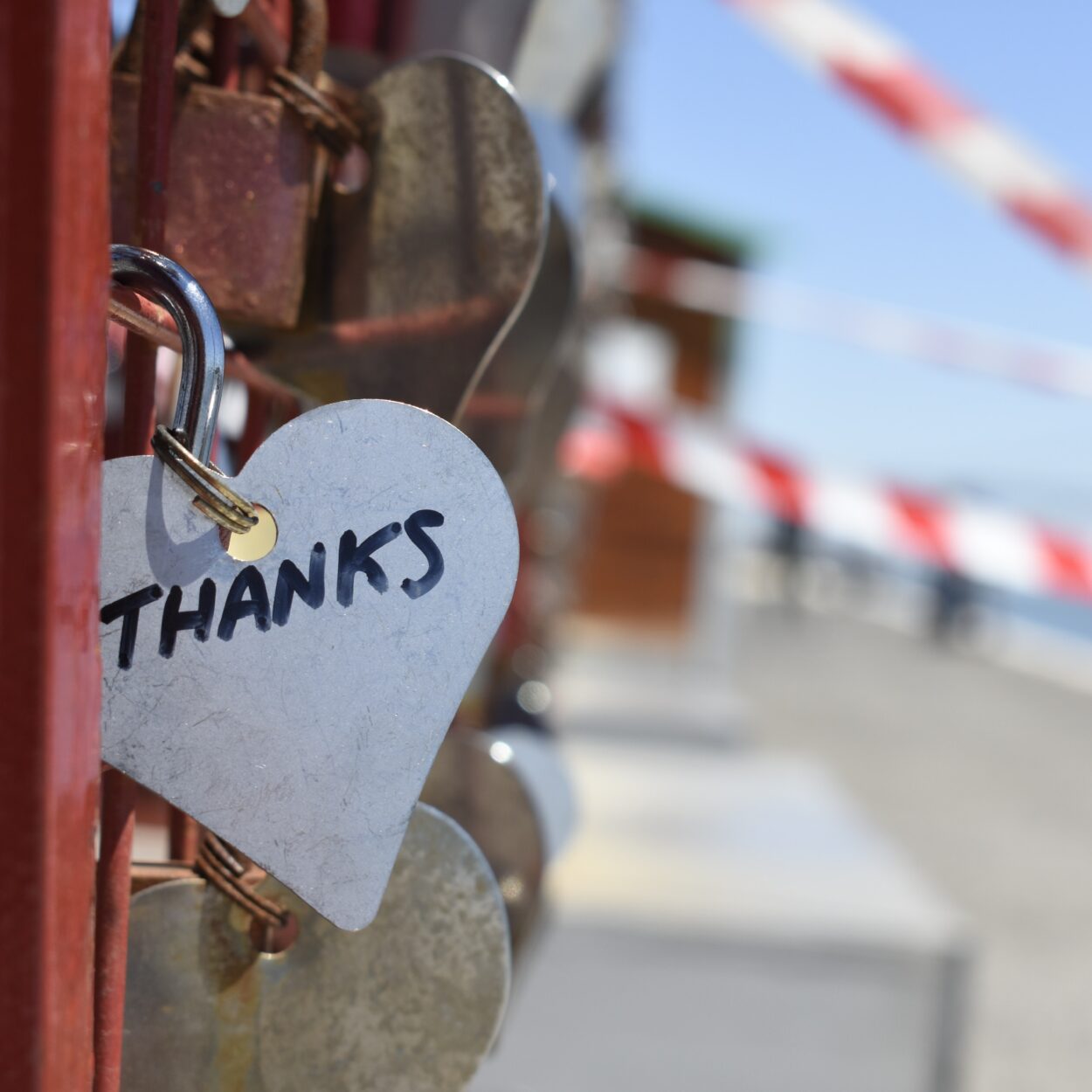Silver-colored Heart Lock Bridge