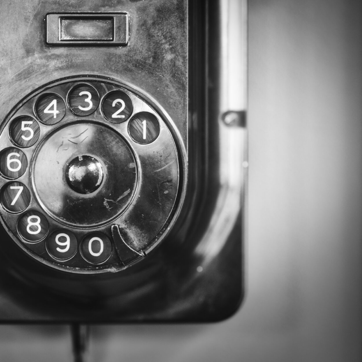 black and silver rotary phone