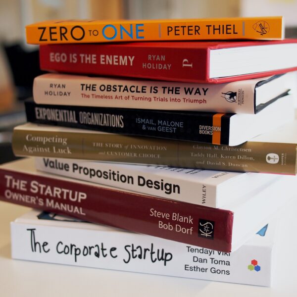 pile of assorted-title books